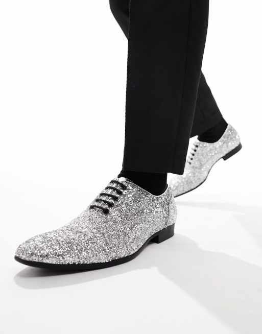 Silver and black outlet dress shoes