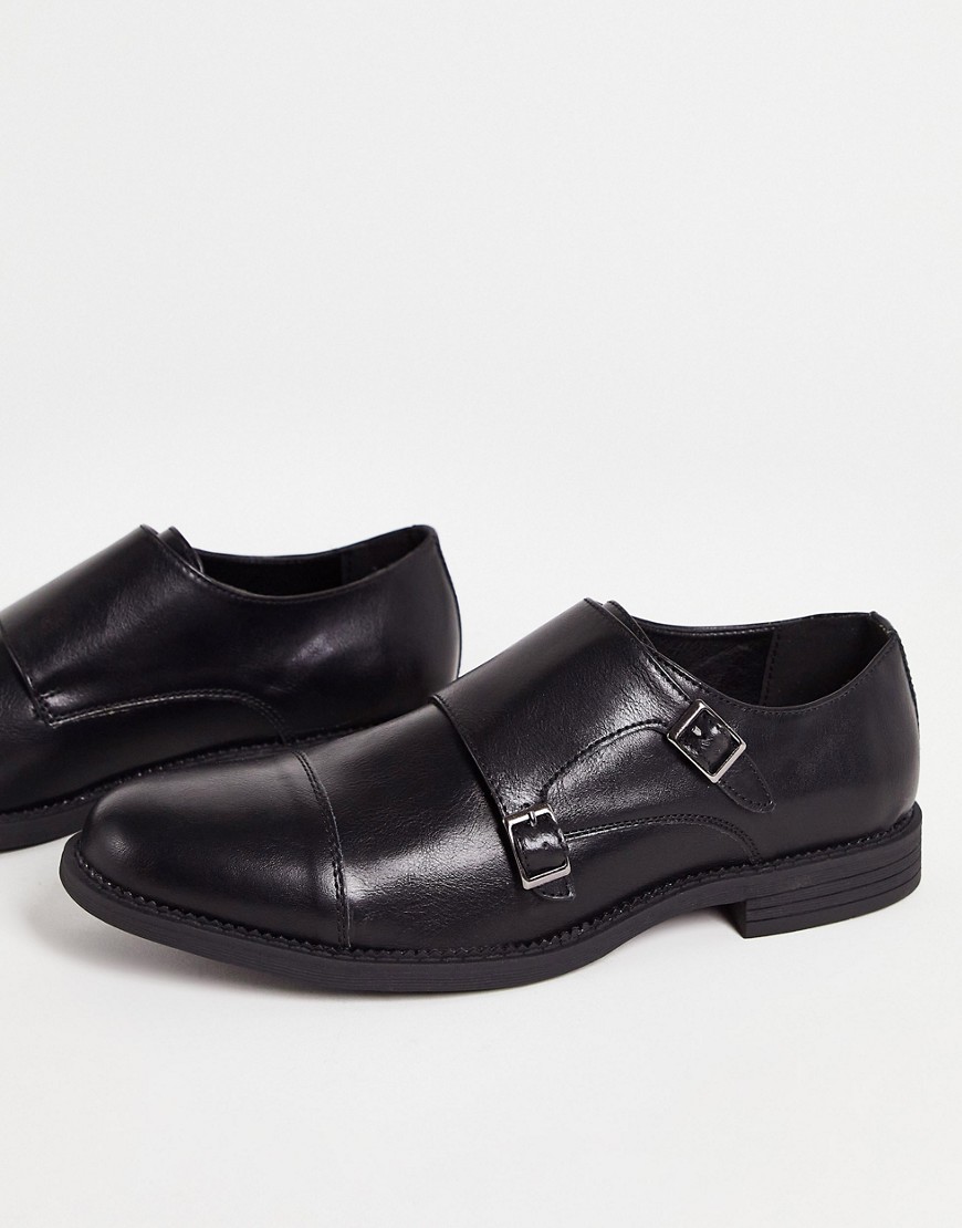 Truffle Collection Formal Monk Shoes In Black