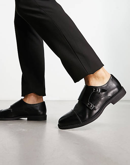 Truffle Collection formal monk shoes in black | ASOS