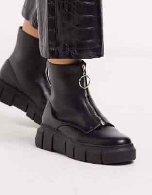 truffle collection chunky ankle boots