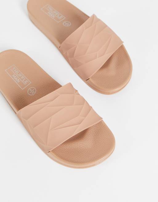 Truffle Collection – Gerillte Pool-Slider in Rosa