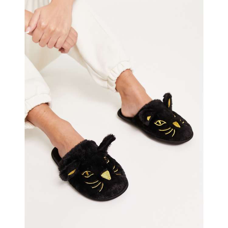 fluffy cat slippers