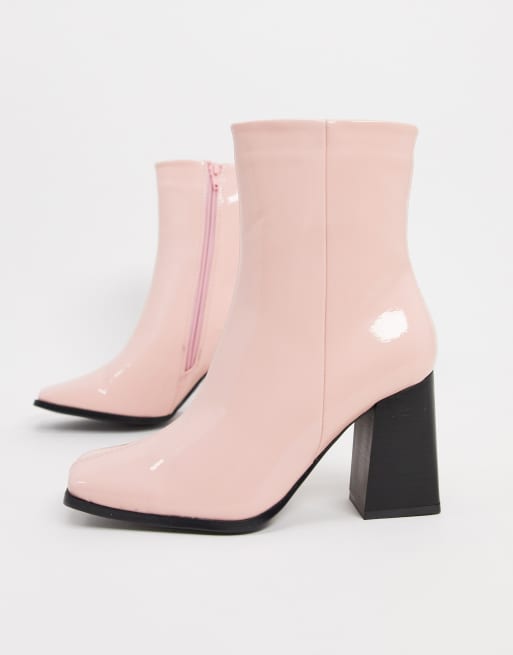 Truffle Collection heeled boots in pink