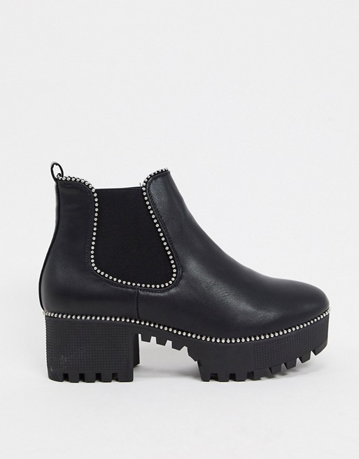 Truffle Collection heeled chelsea boots in black