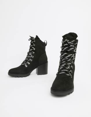 truffle collection heeled hiker boots