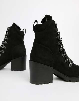 truffle collection heeled hiker boots