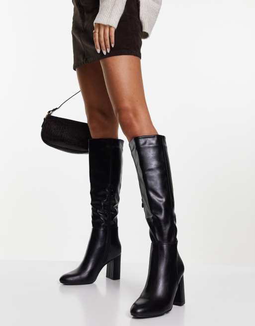 Black knee high boots asos online