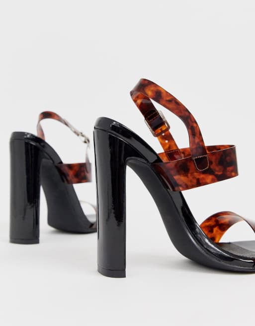 Truffle Collection heeled sandals in tortoise