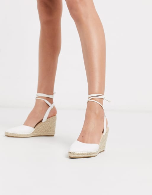 White store heeled espadrilles