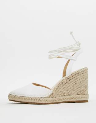 white wedges asos