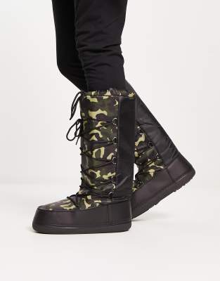  high leg snow boots in camo