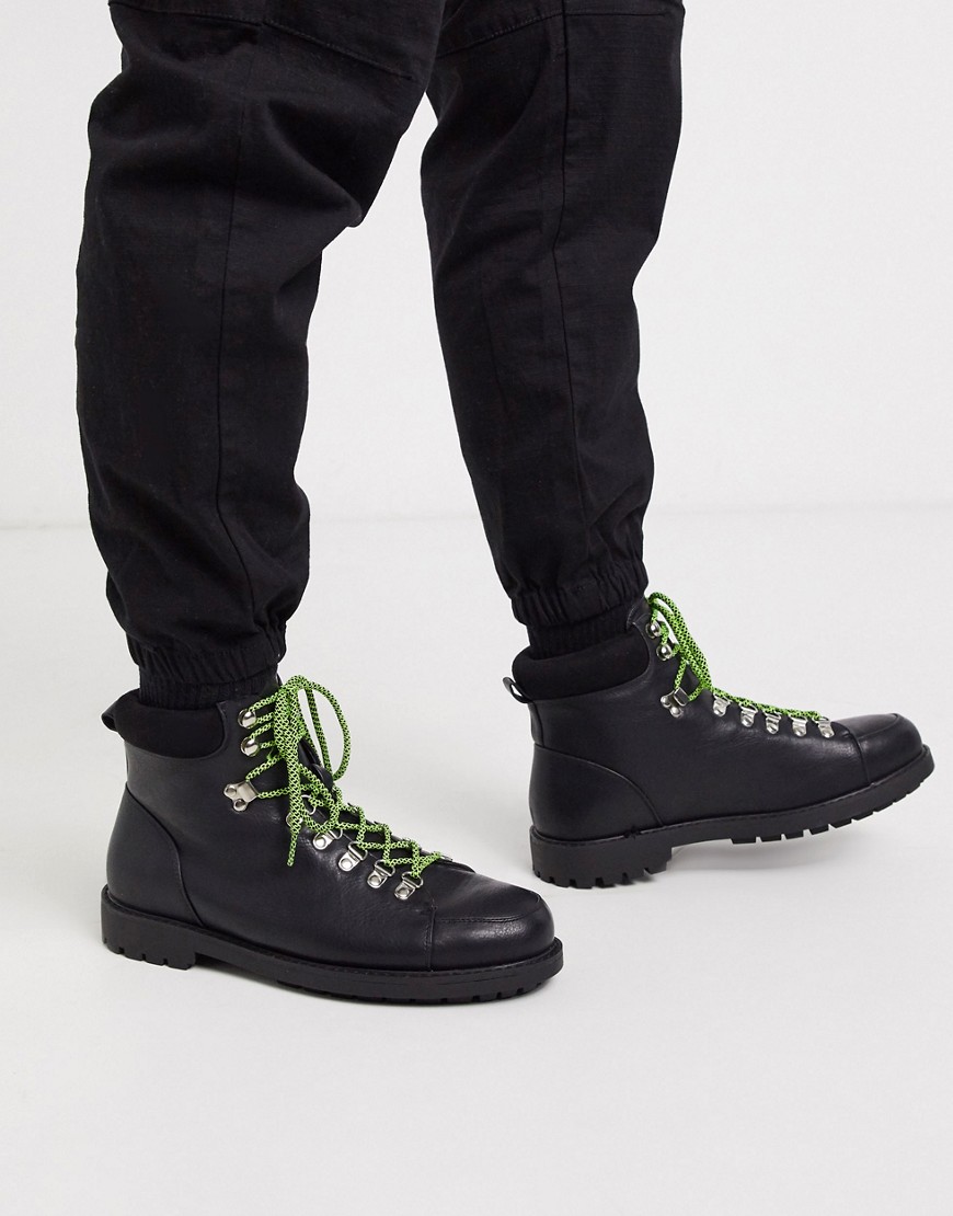 Truffle Collection hiker boot in black
