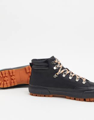 black hiker boots