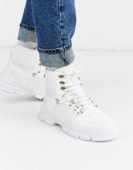 White trainer boots sale