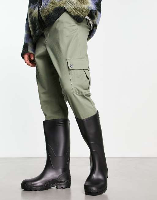 Truffle Collection - Hoge regenlaarzen in zwart 