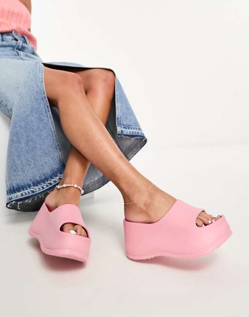 Truffle Collection - Jelly sandalen met hak in roze