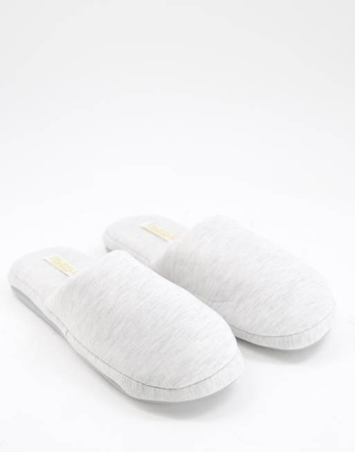 Truffle Collection - Jersey sloffen in grijs