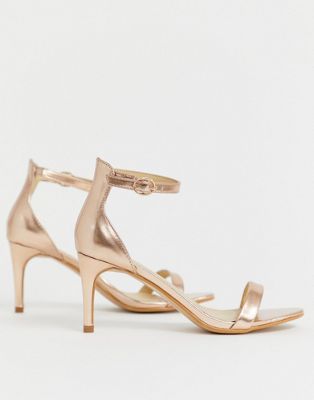 gold barely there sandals
