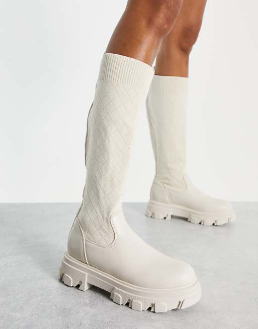 Asos cream boots on sale