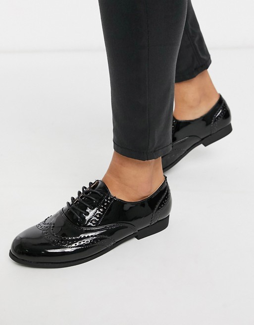 Truffle Collection lace up brogue in black