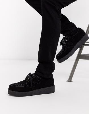creepers black suede