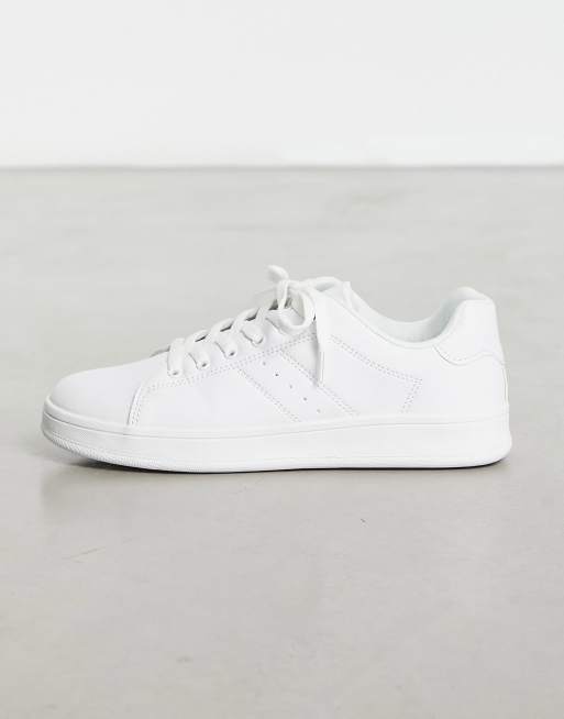 Adidas plain hot sale white shoes