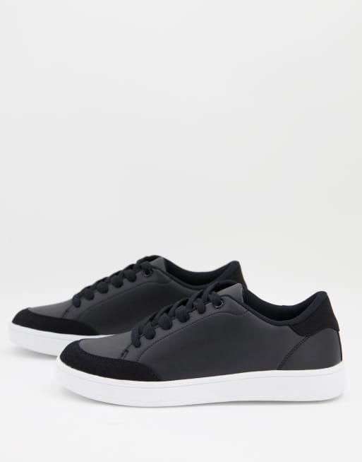 truffle collection chunky lace up canvas shoes