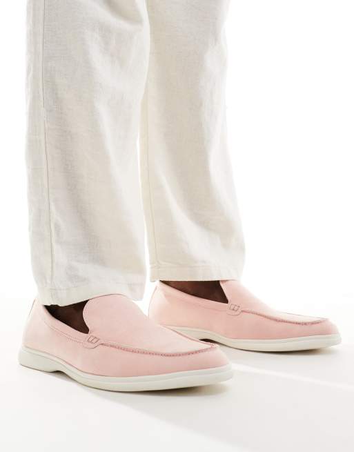 Asos pink loafers online