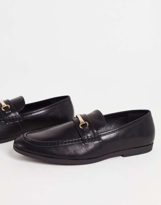 Truffle Collection – Loafer mit Zierschnalle in Schwarz