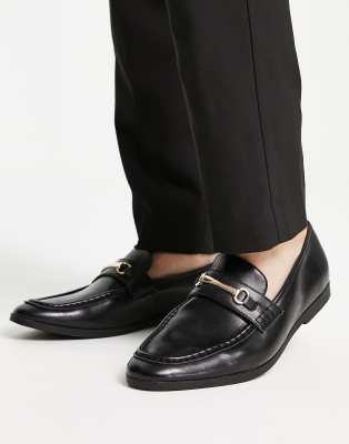 Truffle Collection – Loafer mit Zierschnalle in Schwarz