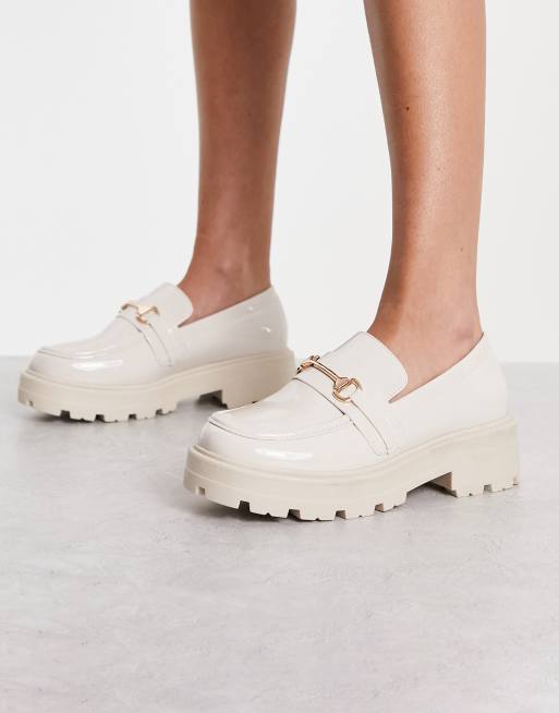 Truffle Collection - Loafers met dikke zool en afwerking in crème 'drench'