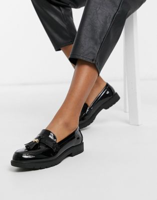 Truffle Collection - Loafers met metalen rand in zwart