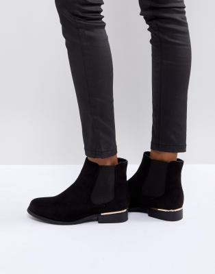 truffle collection flat chelsea boots