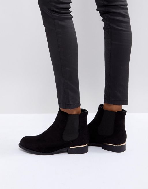 Truffle Collection Metal Trim Flat Chelsea Boot | ASOS