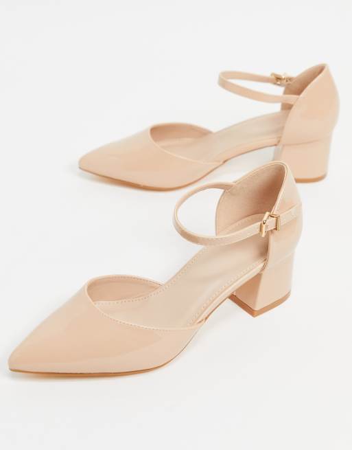 Beige shoes 2025 block heel