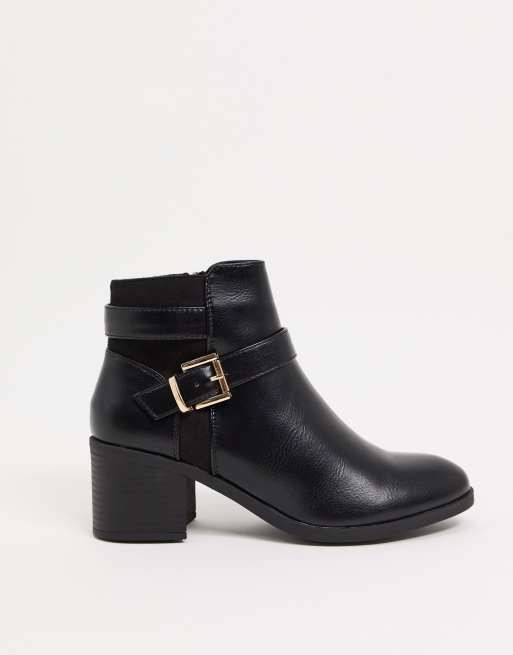 truffle collection mid heel ankle boots