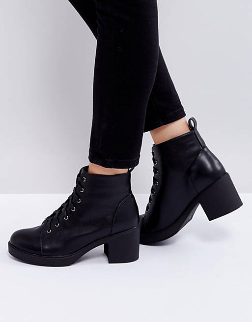 Truffle Collection Mid Heel Lace Up Boot | ASOS