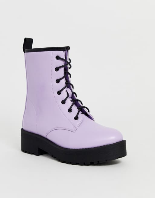 Lilac 2025 combat boots