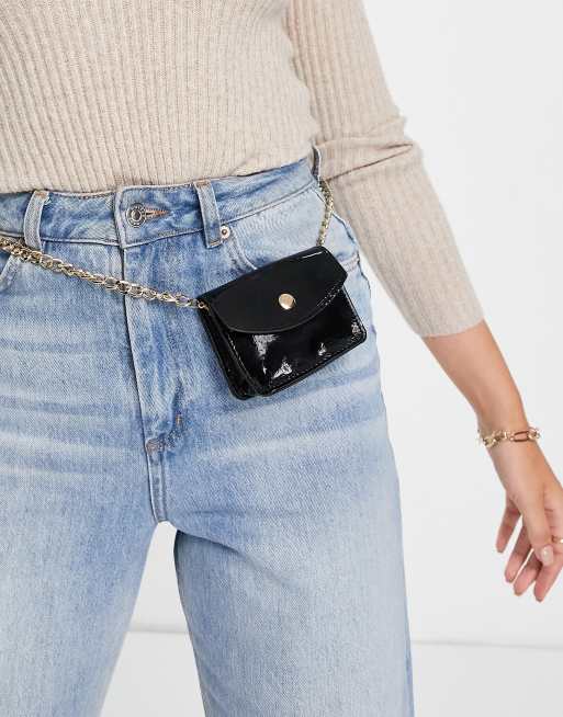 Belt Chain Bag Faux Leather Belt Bag Chain Belt Bag -  UK