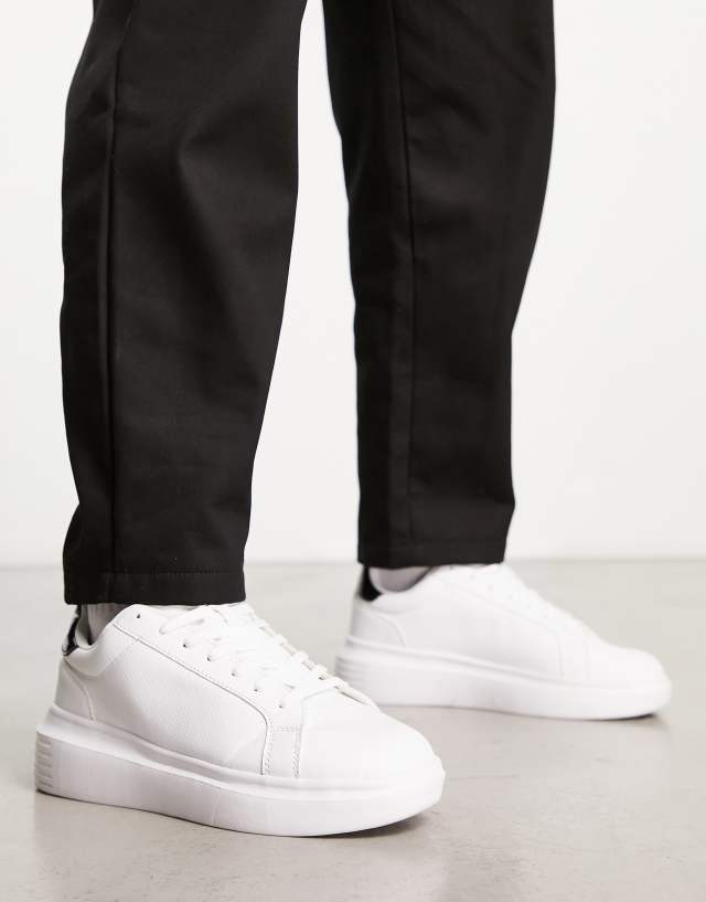 Truffle Collection minimal chunky sneakers in white/black