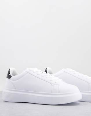 minimal white trainers