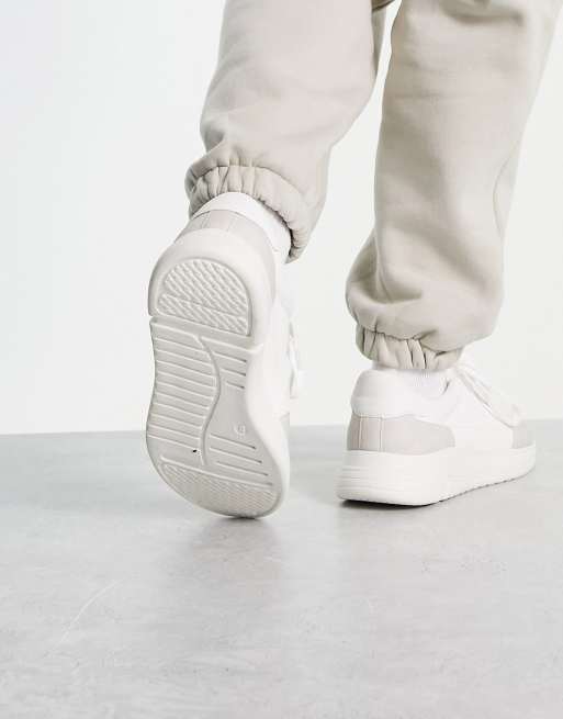 Truffle Collection minimal runner trainers in white/grey | ASOS