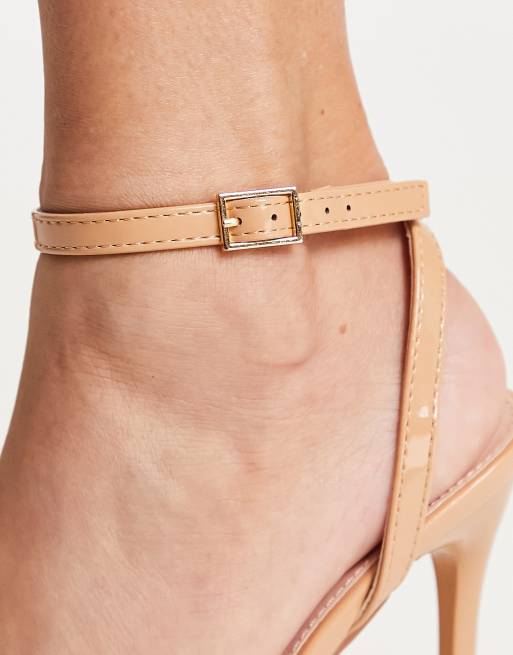 Truffle Collection - Minimalistische sandalen met brede pasvorm in beige, 3 van 4