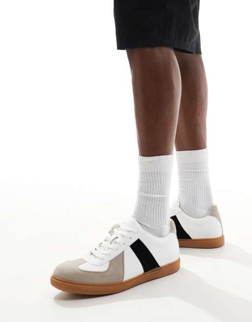 Truffle Collection – Minimalistische Tennis-Sneaker in Weiß und Grau