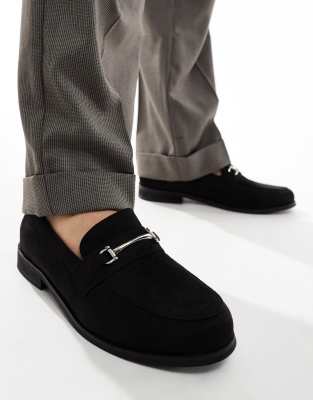 Truffle Collection - Mocassins en daim avec mors - Noir