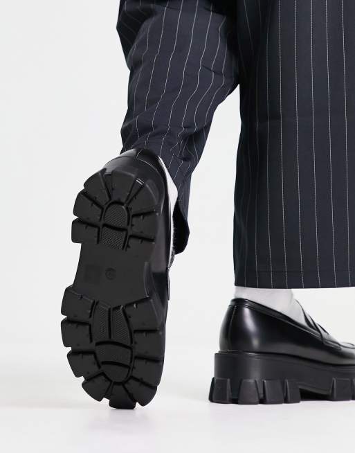Truffle Collection - Mocassins pointure large chunky - Noir, 3 de 4