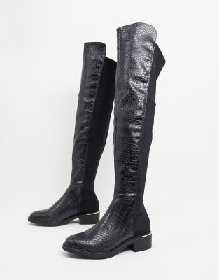 croc over the knee boots