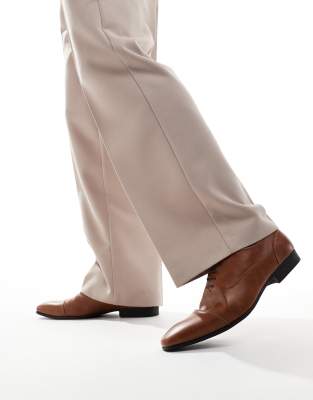 Truffle Collection Truffle Collection oxford lace up shoes in light tan-Brown