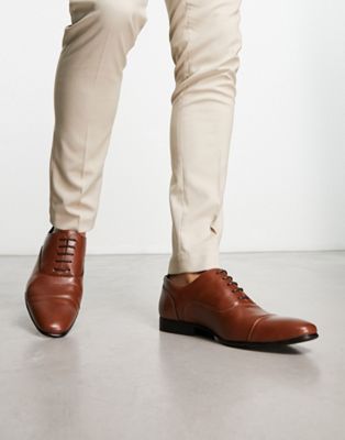 Truffle Collection oxford lace up shoes in tan