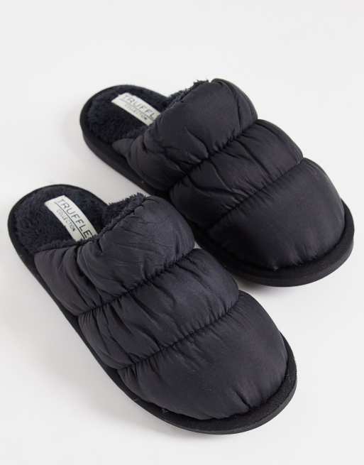 Asos black 2024 slippers